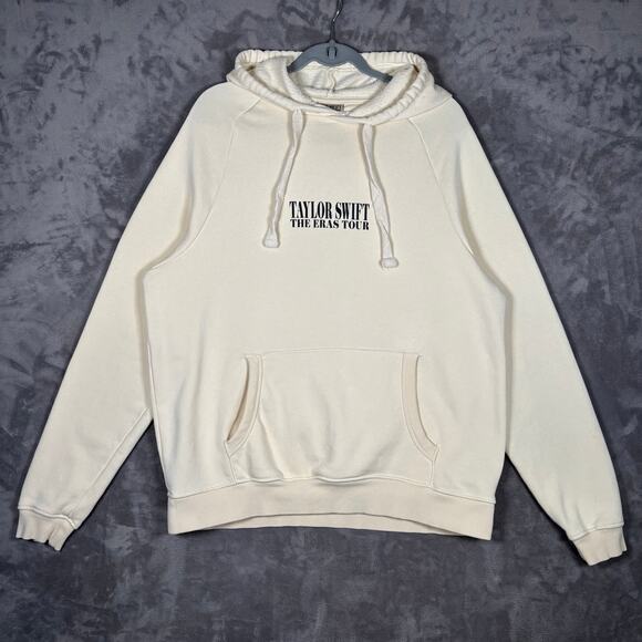 Taylor Swift The Eras Tour Cream Hoodie Size Small - Picture 1 of 7